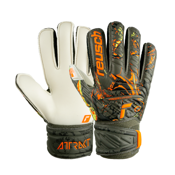 Reusch Attrakt Solid Finger Support Junior 5372010 5556  grey 1